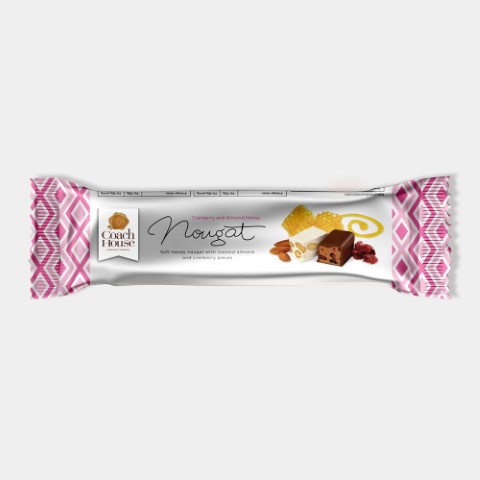 Cranberry And Almond Honey Nougat Bar 50G