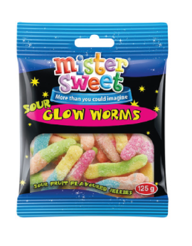 Sour Glow Worms 125G