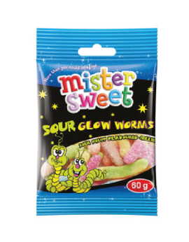 Sour Glow Worms 60G
