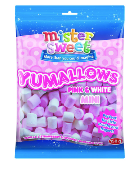 Mini Pink & White Yumallows 150G