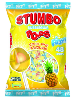 Stumbo Lollipops Cocopine Fizzy 1Kg