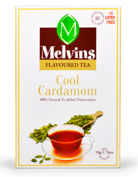 MELVINS CARDAMON TEABAGS 25'S TAGGED | Treats 'N More