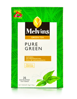 MELVINS GREEN TEABAGS 25'S  | Treats 'N More