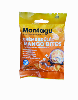 MONTAGU CRÈME BRULEE MANGO BITES 50G | Treats 'N More
