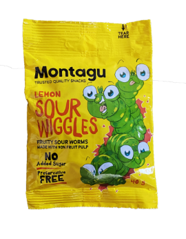 MONTAGU LEMON SOUR WIGGLES 40G | Treats 'N More