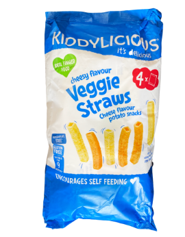 Kiddylicious Cheesy Flavour Veggie Straws 9Months+ (48G)