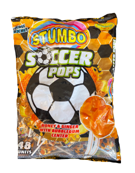 Stumbo Soccer Pops Honey And Ginger 816G