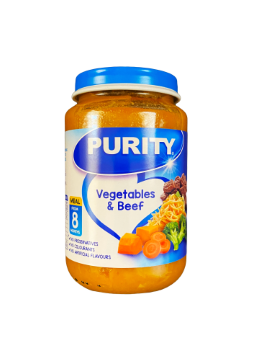 PURITY VEGETABLES AND BEEF MEAL 8MONTHS (200ML) | Treats 'N More