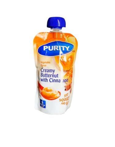 PURITY VEGETABLE PUREE CREAMY BUTTERNUT WITH CINNAMON 6MONTHS (110ML) | Treats 'N More